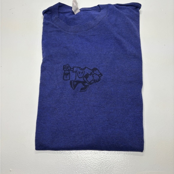 American Apparel Blue Short Sleeve Tee men’s size  L - Picture 5 of 6